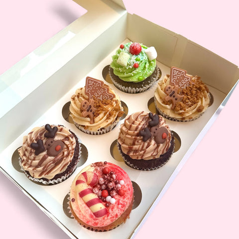 Santa's Hug Cupcake box.