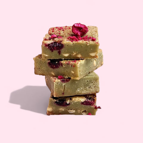 Matcha Raspberry Blondie